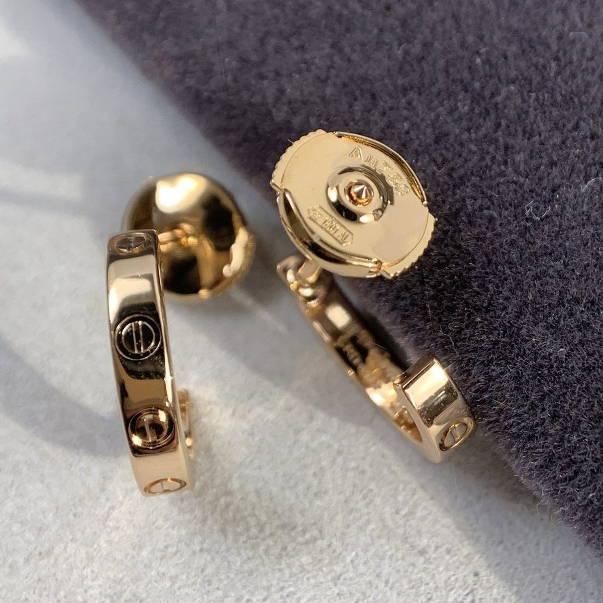 Miro LOVE EARRINGS 2.65MM PINK GOLD