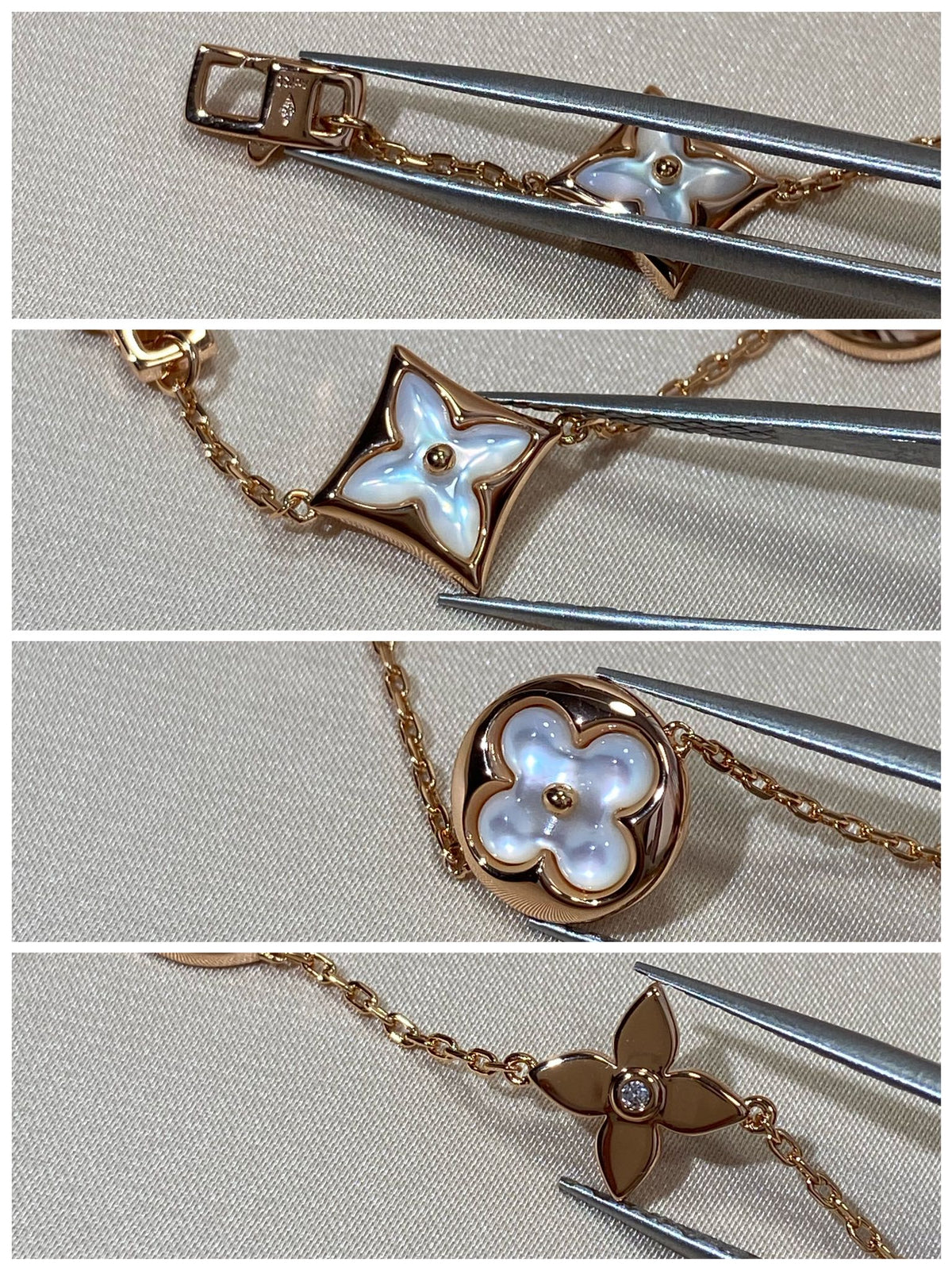 ミロ スター&サン 5モチーフ MOP ピンクゴールド ブレスレット