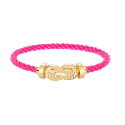 Miro CHANCE LARGE 8 FIGURE BUCKLE HALF DIAMOND BRACELET GOLD
