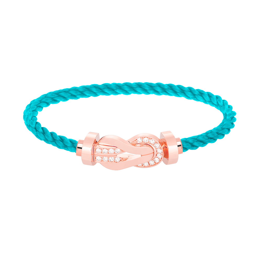 Miro CHANCE LARGE 8 FIGURE BUCKLE HALF DIAMOND BRACELET ROSE GOLD