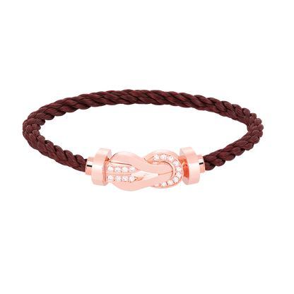 Miro CHANCE LARGE 8 FIGURE BUCKLE HALF DIAMOND BRACELET ROSE GOLD