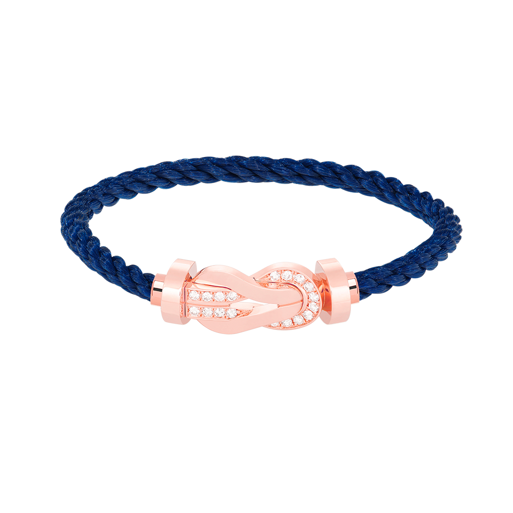 Miro CHANCE LARGE 8 FIGURE BUCKLE HALF DIAMOND BRACELET ROSE GOLD