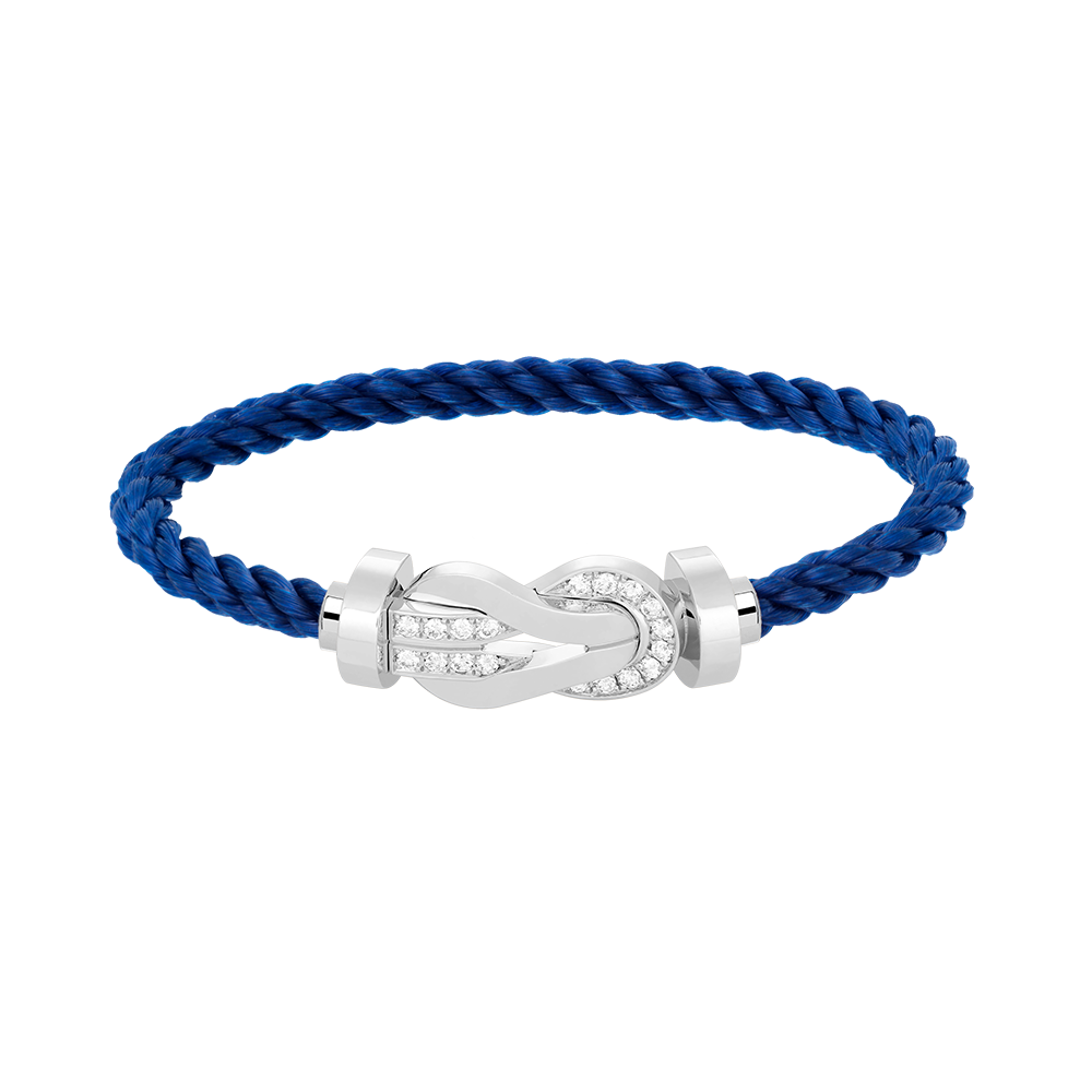 Miro CHANCE LARGE 8 FIGURE BUCKLE HALF DIAMOND BRACELET SILVER