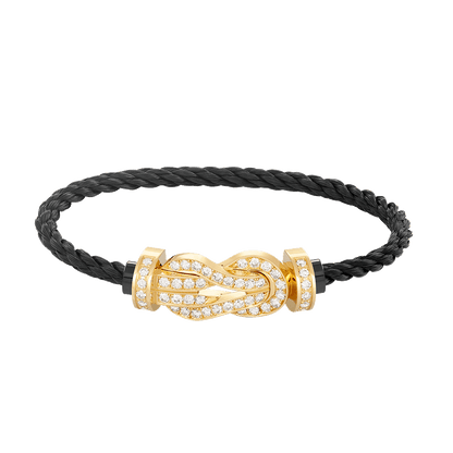 Miro CHANCE LARGE 8 FIGURE BUCKLE FULLDIAMOND BRACELET GOLD