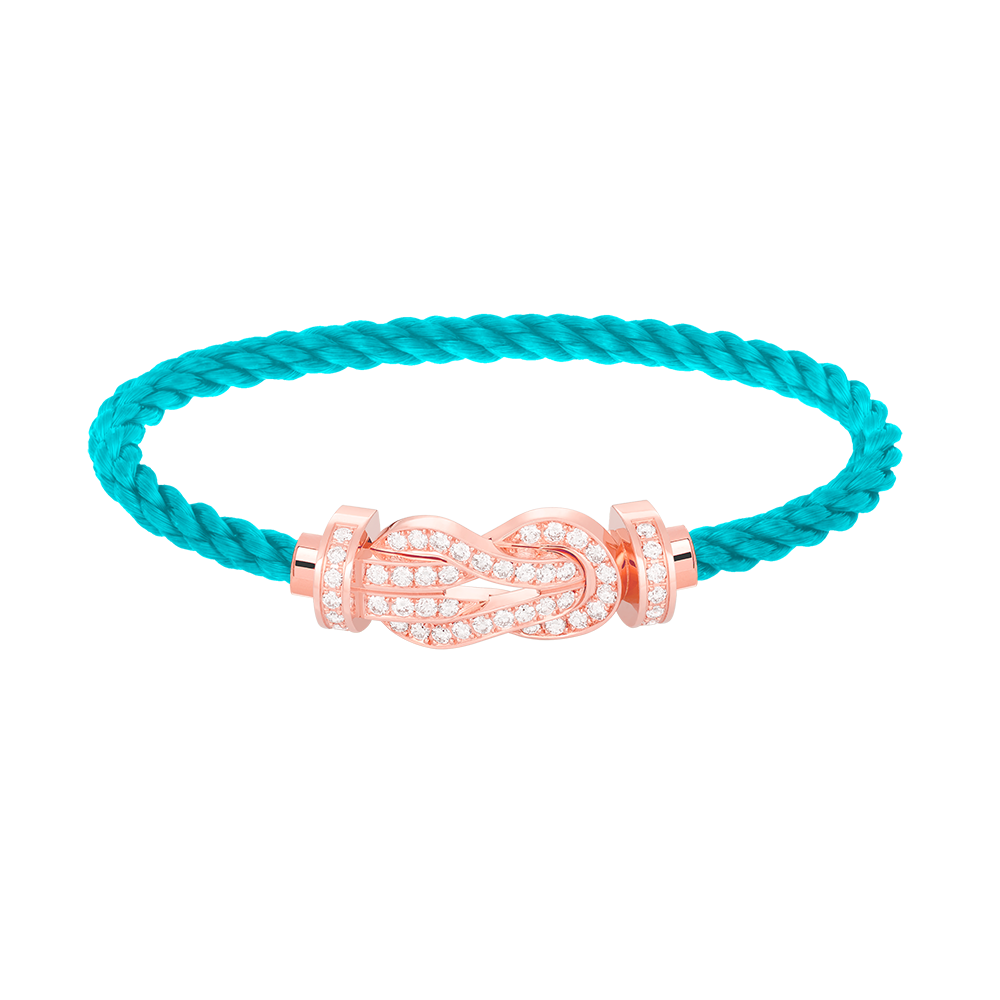 Miro CHANCE LARGE 8 FIGURE BUCKLE FULL DIAMOND BRACELET ROSE GOLD