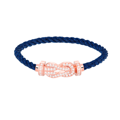 Miro CHANCE LARGE 8 FIGURE BUCKLE FULL DIAMOND BRACELET ROSE GOLD