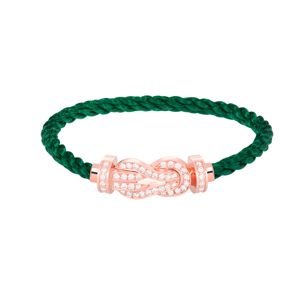 Miro CHANCE LARGE 8 FIGURE BUCKLE FULL DIAMOND BRACELET ROSE GOLD