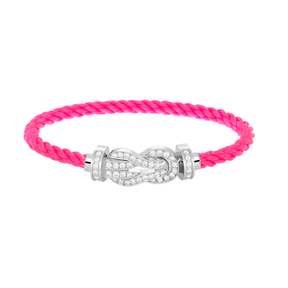 Miro CHANCE LARGE 8 FIGURE BUCKLE FULL DIAMOND BRACELET SILVER