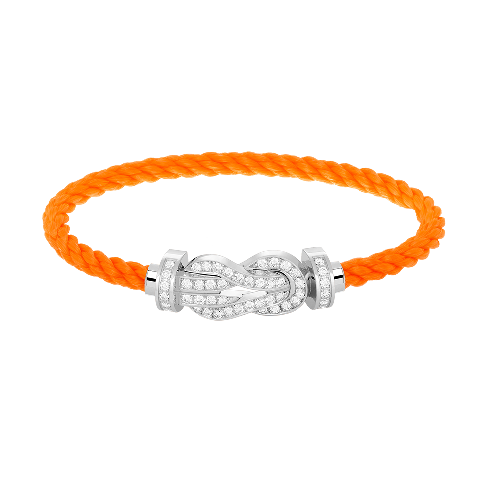 Miro CHANCE LARGE 8 FIGURE BUCKLE FULL DIAMOND BRACELET SILVER
