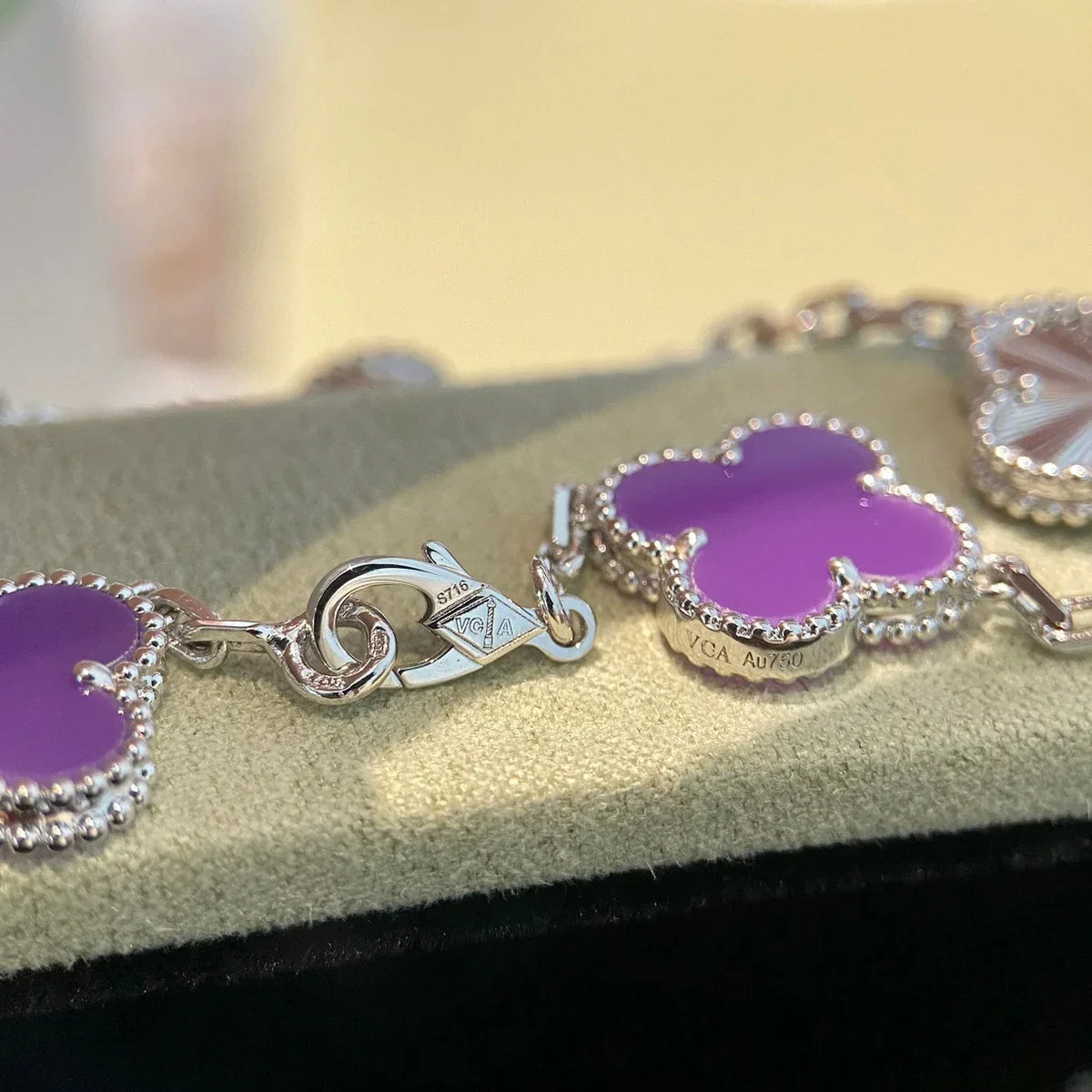 [Miro ]New  CLOVER 5 MOTIF VIOLET BRACELET COLLECTION