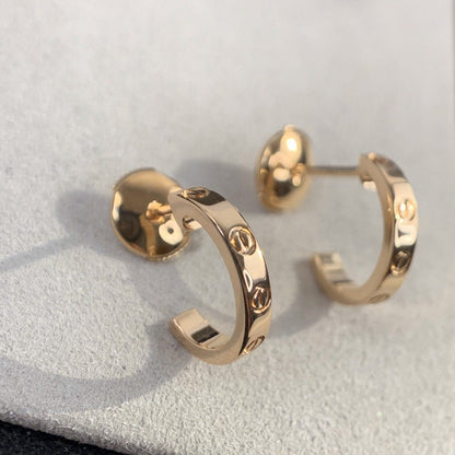 Miro LOVE EARRINGS 2.65MM PINK GOLD