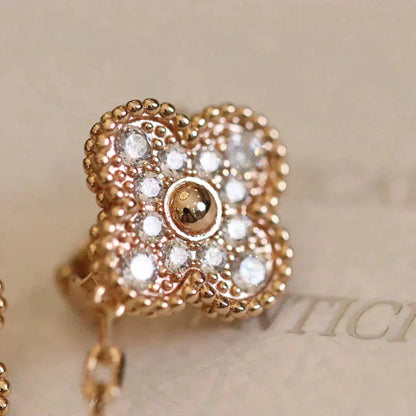 Miro CLOVER MEDIUM 1 MOTIFS FUll DIAMOND EARRINGS