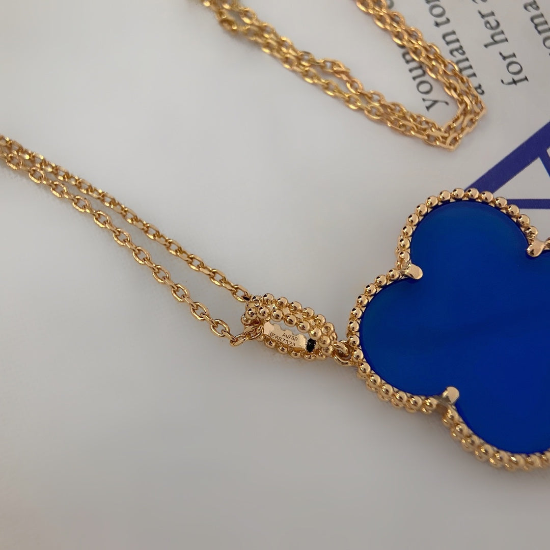 Miro CLOVER 25MM NECKLACE TURQUOISE ROSE GOLD