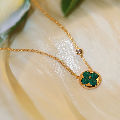 Miro SUN PEDANT PINK GOLD 1 DIAMOND NECKLACE