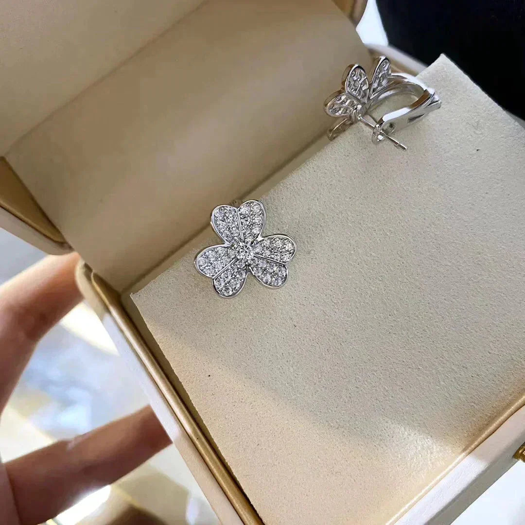 Miro CLOVER COMOS DIAMOND EARRINGS SILVER