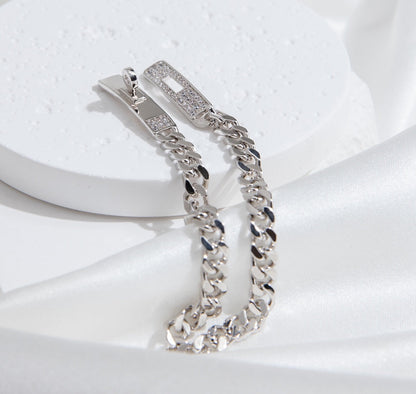 Miro KELLY CHAIN SILVER DIAMOND BRACELET