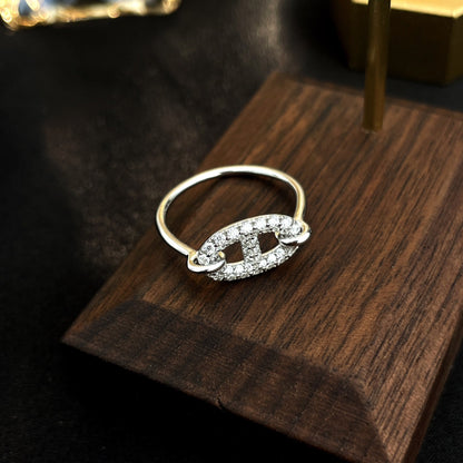 Miro RONDE SMALL SILVER DIAMOND RING