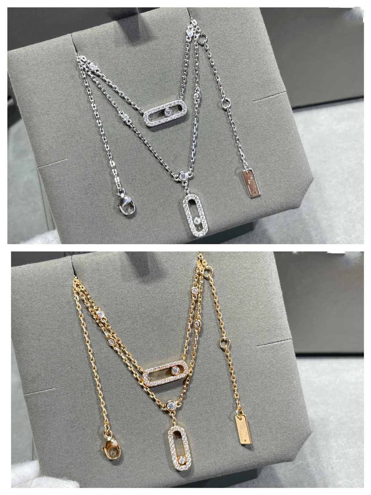 [Miro ]MOVE 2 ROW DIAMOND NECKLACE