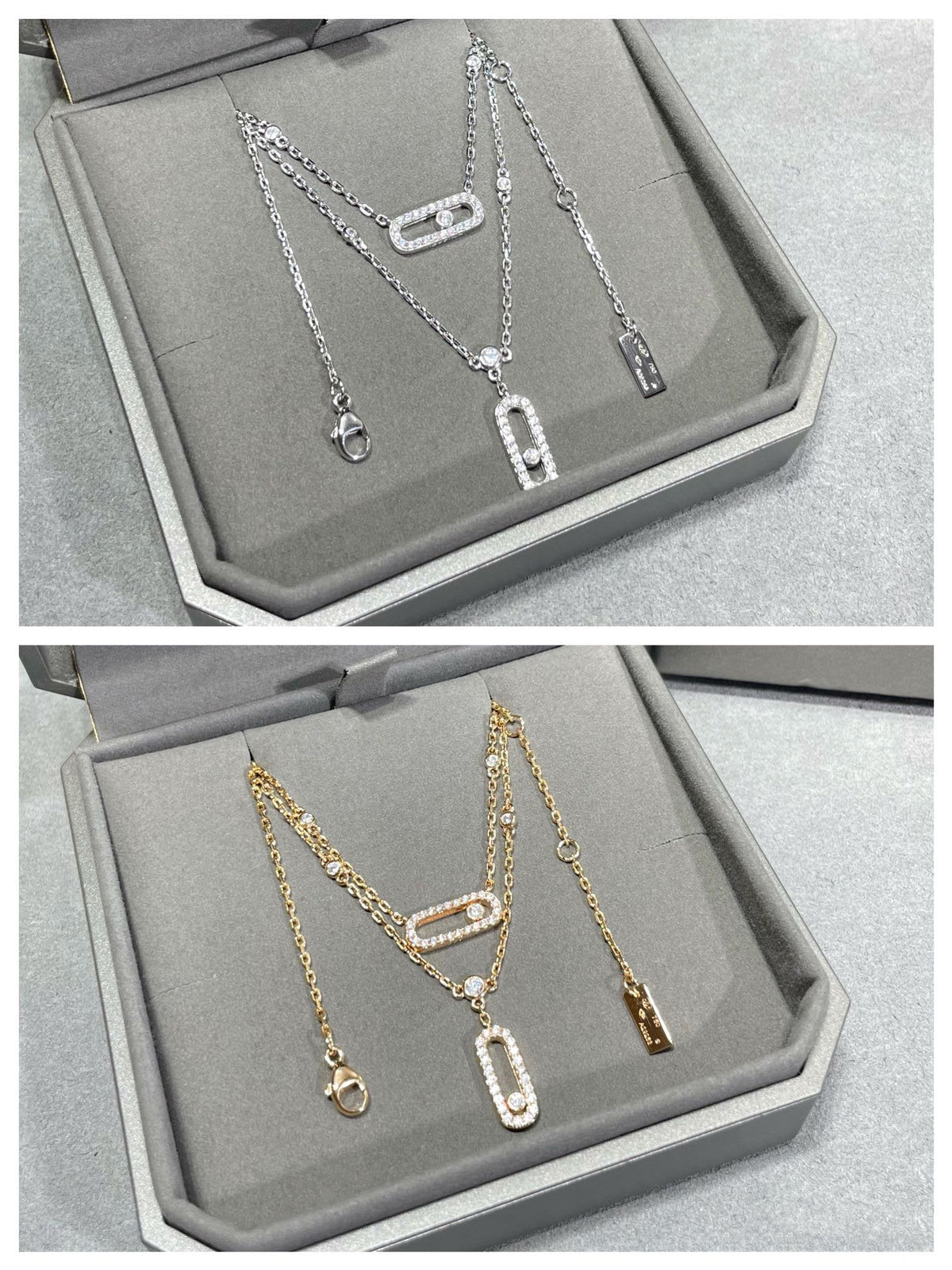 [Miro ]MOVE 2 ROW DIAMOND NECKLACE