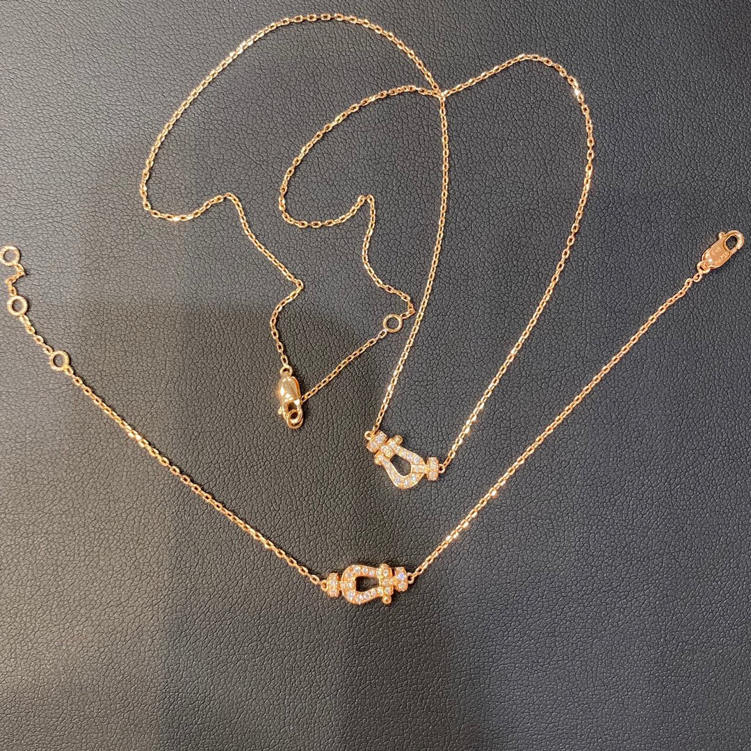 Miro FORCE 10 DIAMOND PINK GOLD NECKLACE MINI MODEL