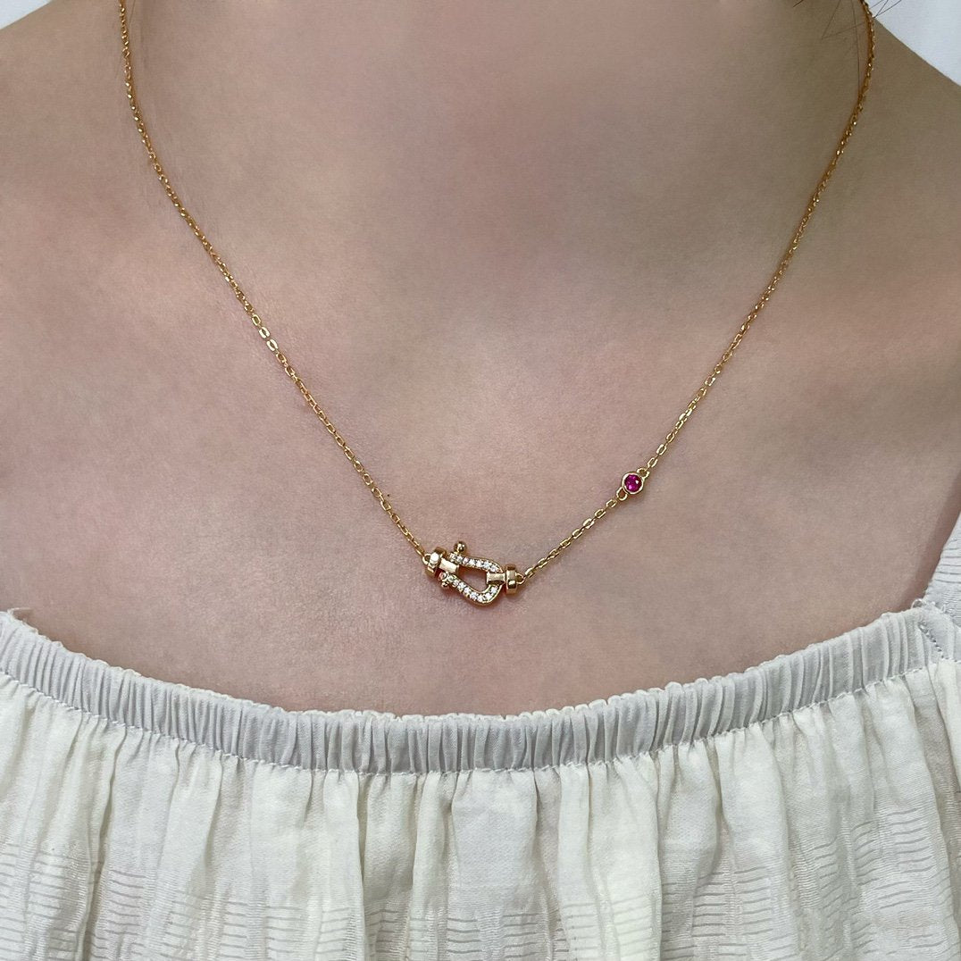 Miro FORCE 10 DIAMOND PINK GOLD NECKLACE