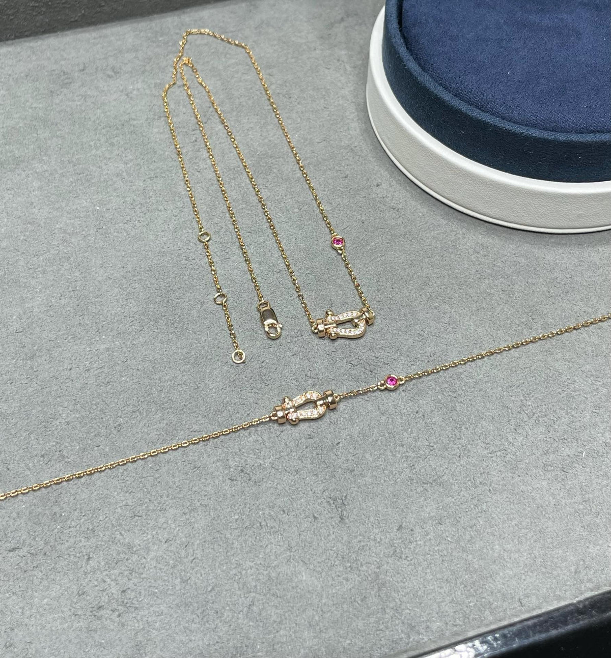 Miro FORCE 10 DIAMOND PINK GOLD NECKLACE