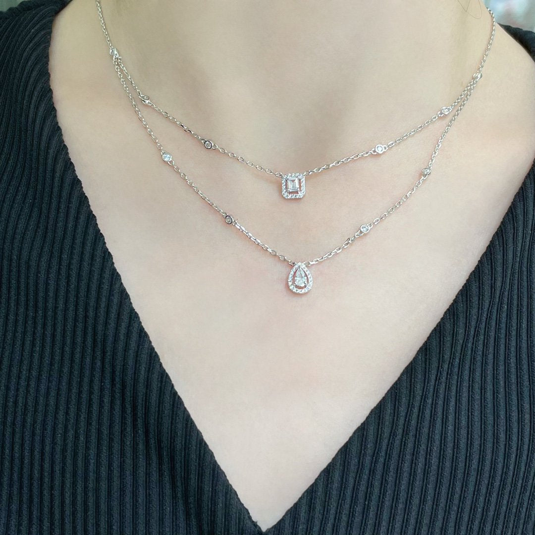 [Miro ]MY TWIN 2 ROW DIAMOND NECKLACE
