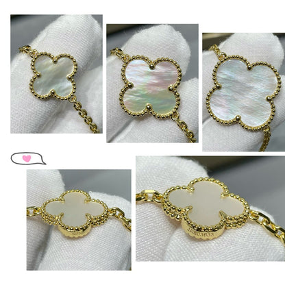 Miro CLOVER 16 MOTIF WHITE MOP GOLD ネックレス