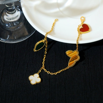 Miro LUCKY SPRING 5 MOTIF GOLD BRACELET