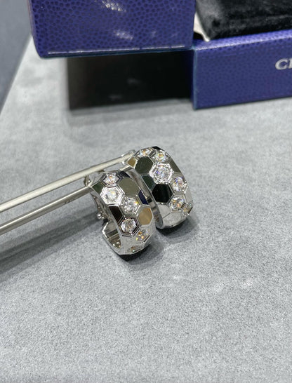 Miro BEE LOVE DIAMOND HOOP EARRINGS