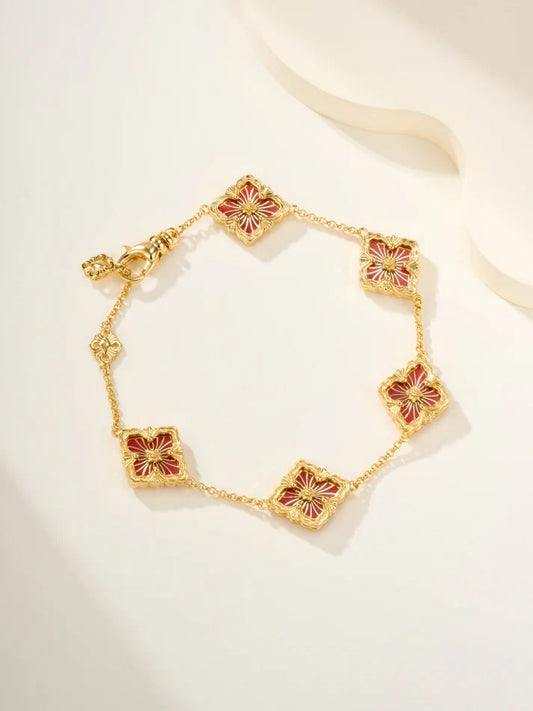 [Miro]B.C.L ENAMELED Five-Flower Bracelet£¨Various Colors)