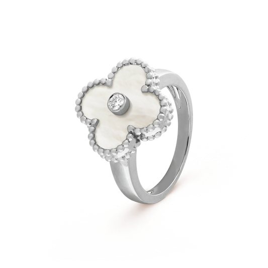 Miro CLOVER SILVER MOP DIAMOND RING