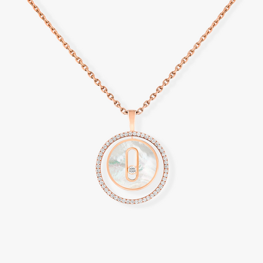 [Miro ]Miro  MOVE 1 DIAMOND WHITE MOTHER OF PEARL PINK GOLD DIAMOND NECKLACE