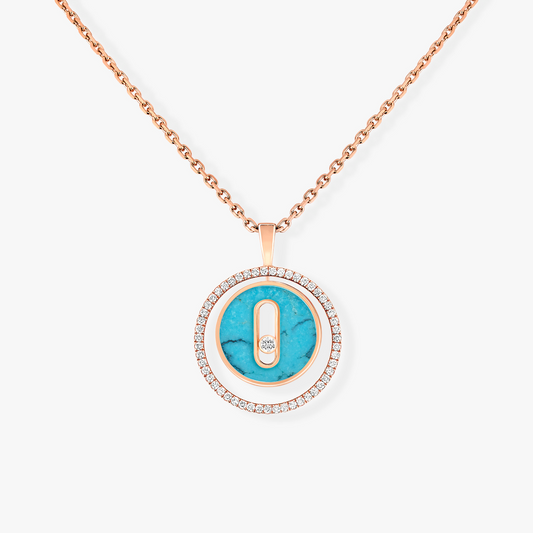[Miro ]Miro  MOVE 1 DIAMOND TURQUOISE PINK GOLD DIAMOND NECKLACE