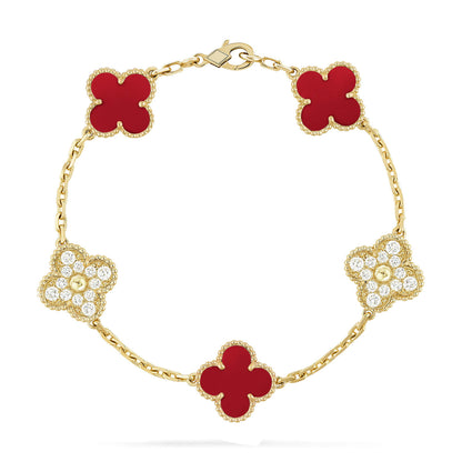 [Miro ]新作 CLOVER 5 MOTIF RED CORNELIAN BRACELET COLLECTION