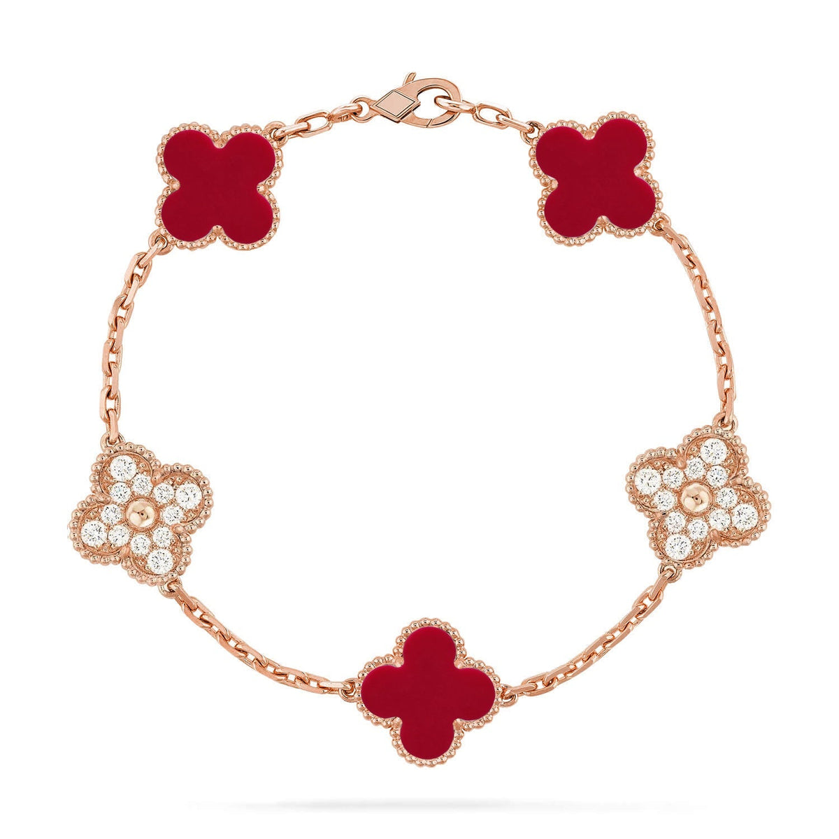 [Miro ]新作 CLOVER 5 MOTIF RED CORNELIAN BRACELET COLLECTION