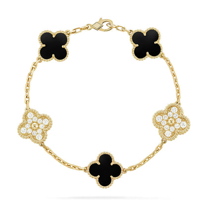 [Miro ]New CLOVER 5 MOTIF ONYXS BRACELET COLLECTION