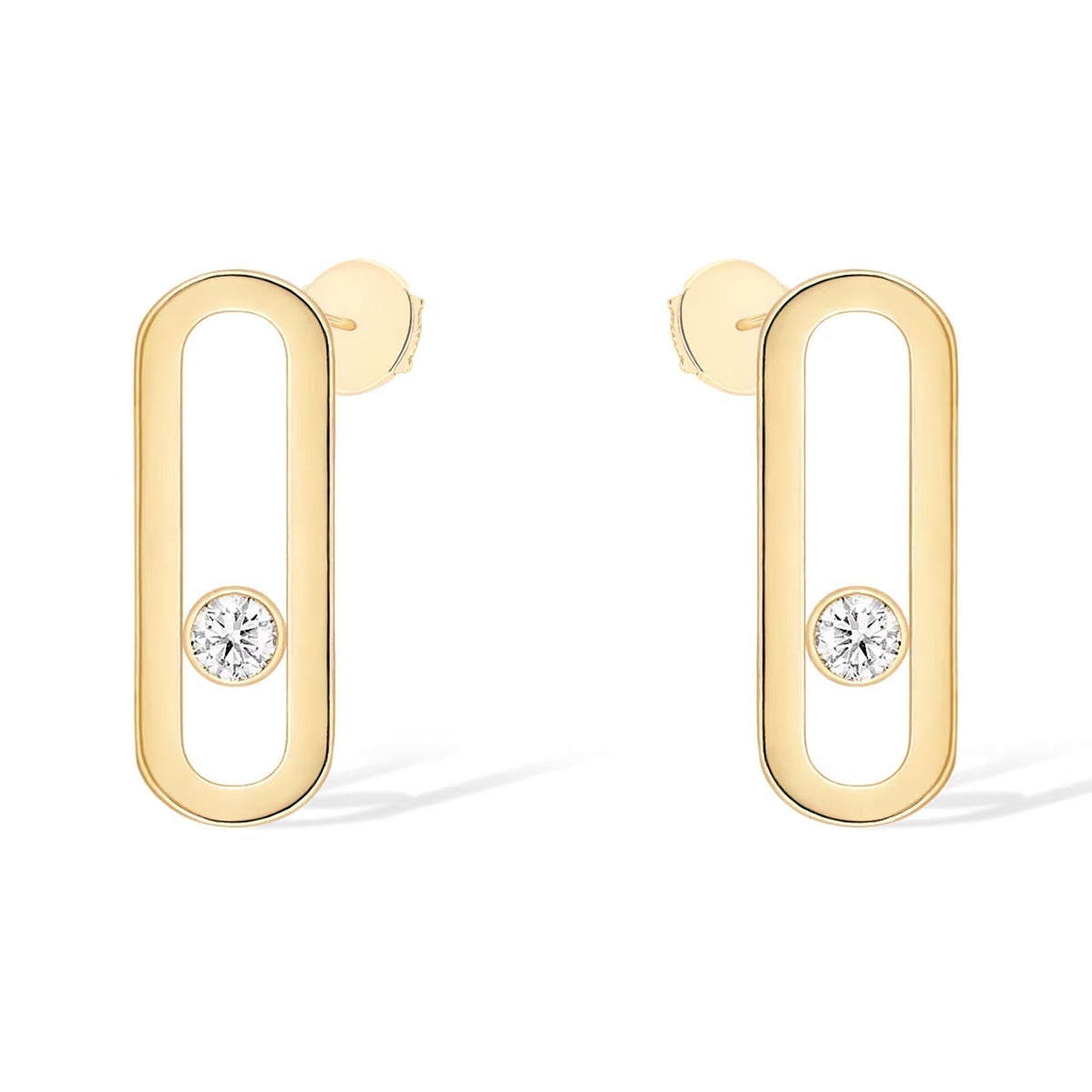 [Miro ]MOVE UNO SMALL 1 DIAMOND EARRINGS