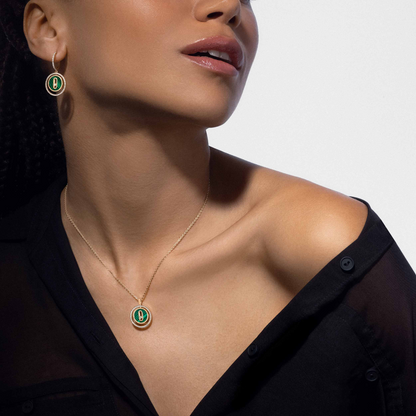 [Miro ]Miro  MOVE 1 DIAMOND MALACHITE GOLD DIAMOND NECKLACE