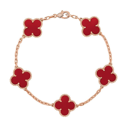 [Miro ]新作 CLOVER 5 MOTIF RED CORNELIAN BRACELET COLLECTION