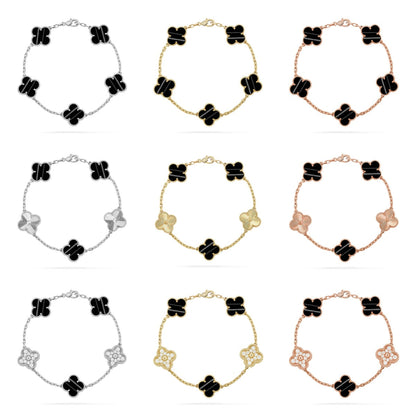 [Miro ]New  CLOVER 5 MOTIF PULSAR STONE BRACELET COLLECTION