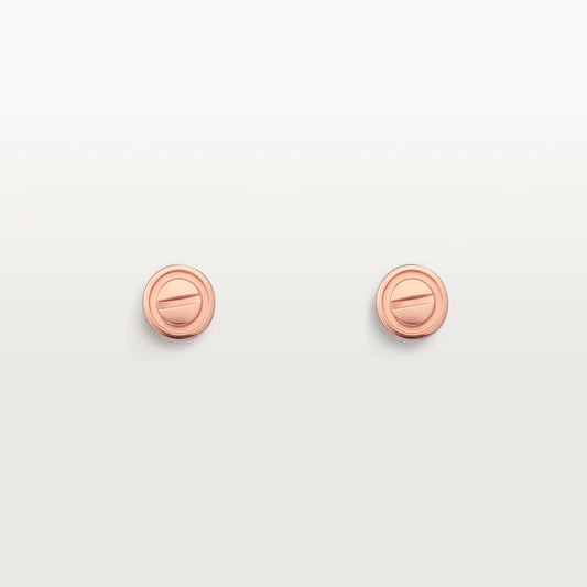 Miro LOVE EARRINGS PINK GOLD 10MM