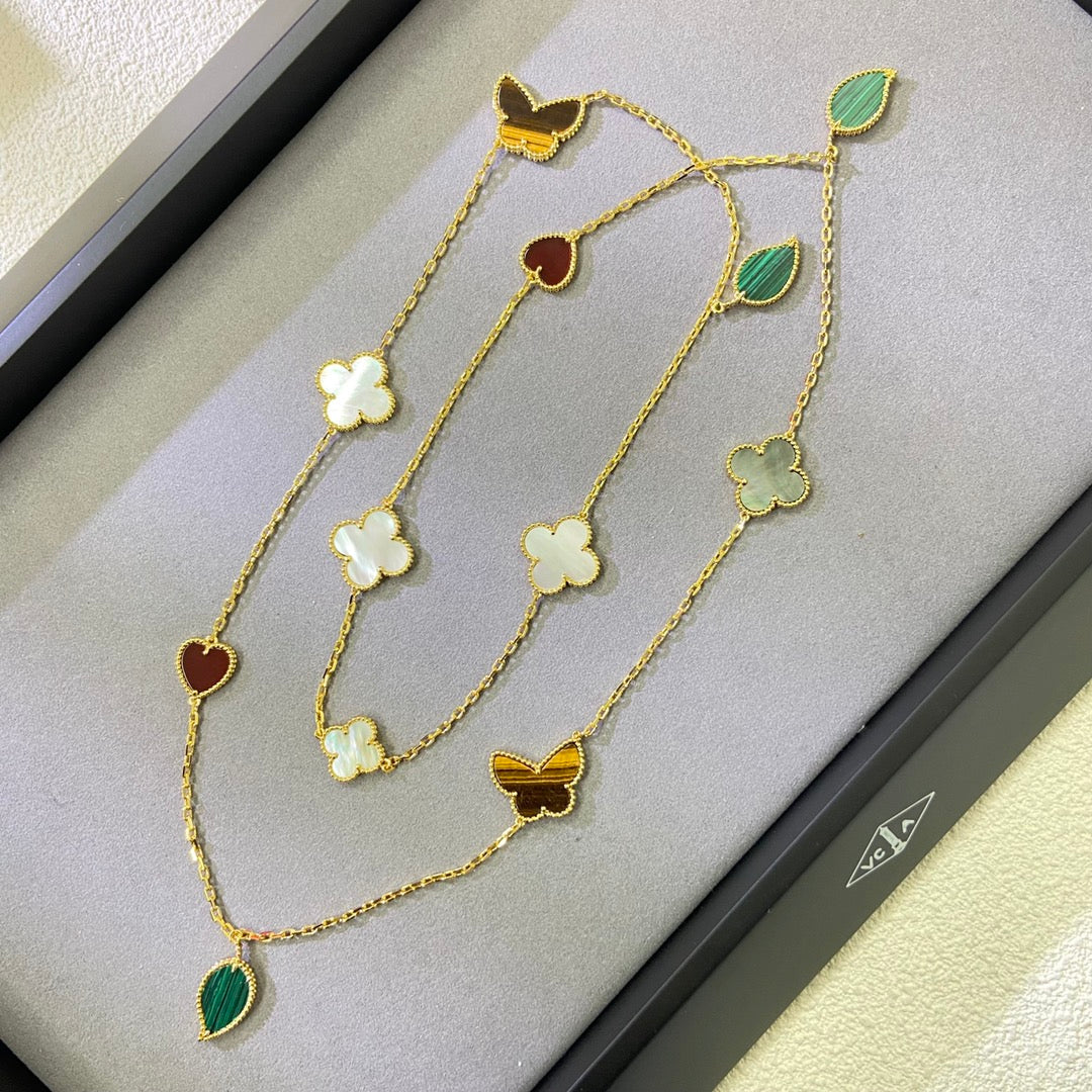 [Miro ] Lucky Alhambra Long Necklace-12 Designs