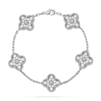[Miro ] New  CLOVER 5 MOTIF FULL DIAMOND BRACELET COLLECTION
