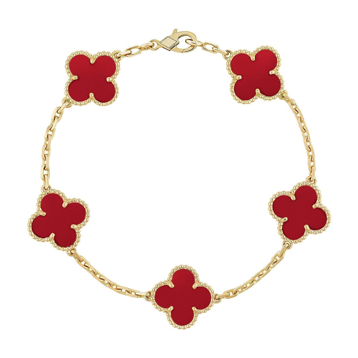 [Miro ]新作 CLOVER 5 MOTIF RED CORNELIAN BRACELET COLLECTION