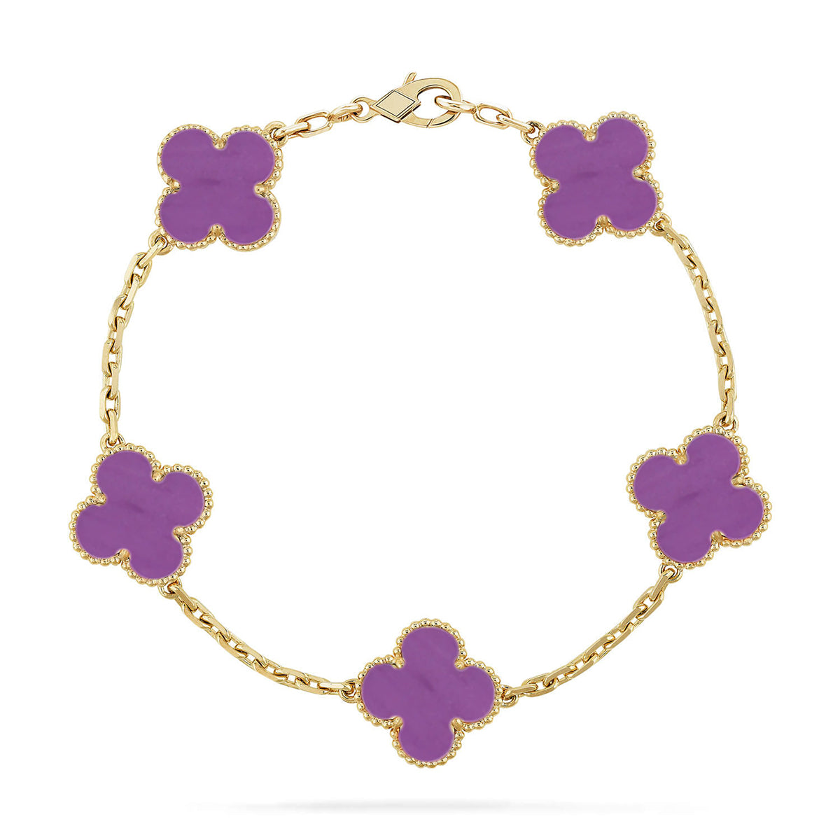 [Miro ]New  CLOVER 5 MOTIF VIOLET BRACELET COLLECTION