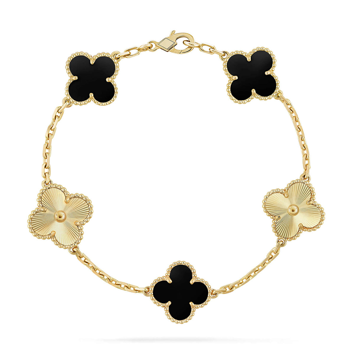 [Miro ]New CLOVER 5 MOTIF ONYXS BRACELET COLLECTION