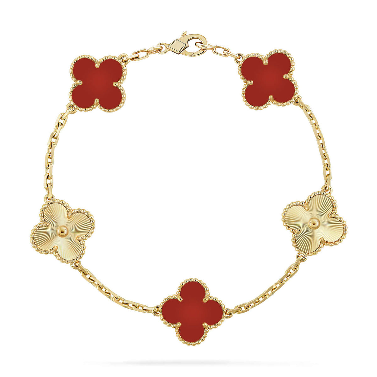 [Miro ]新作 CLOVER 5 MOTIF RED CORNELIAN BRACELET COLLECTION