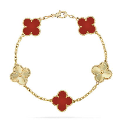 [Miro ]新作 CLOVER 5 MOTIF RED CORNELIAN BRACELET COLLECTION