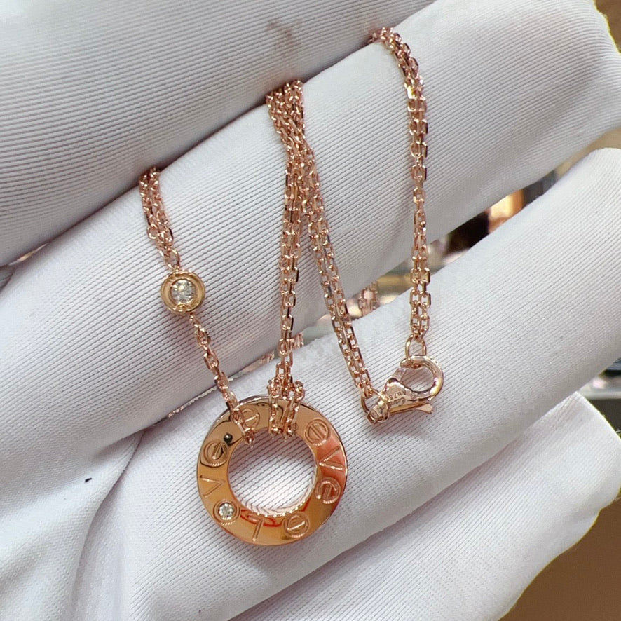 Miro LOVE NECKLACE 16MM 2 DIAMONDS